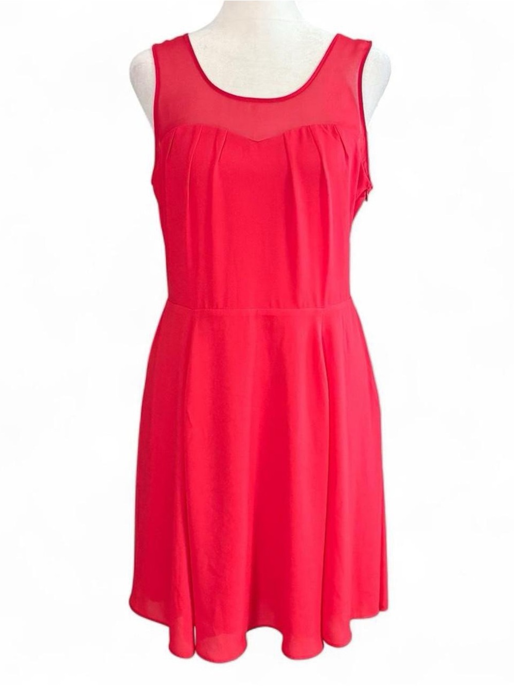 Express Red Sleeveless Fit & Flare Mini Dress Size 6 Like New